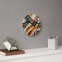 Luxus Caribbean Multicolor Design Runde Wanduhr