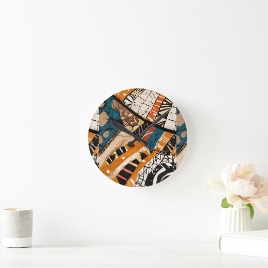 Luxus Caribbean Multicolor Design Runde Wanduhr (Zuhause)