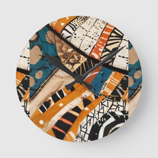 Luxus Caribbean Multicolor Design Runde Wanduhr (Vorderseite)