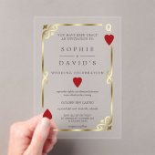 Luxus Casino Las Vegas Poker Hochzeit Gold Acryleinladungen (Insitu (Handheld))