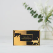 Luxus Cat Pet Veterinär Ihren Text hinzufügen Visitenkarte (Stehend Vorderseite)