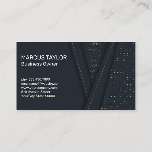 Luxus-Catering-Service | Abstraktes Panel | QR-Cod Visitenkarte (Rückseite)