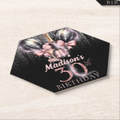 Luxus Champagne 30. Geburtstag Personalisiert Untersetzer (angewinkelt)