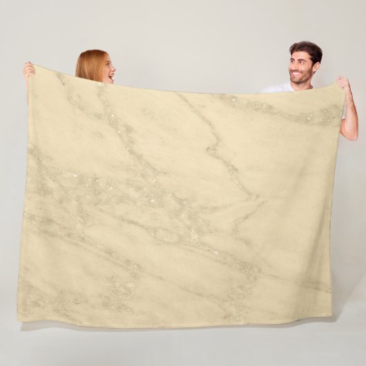 Luxus Champagne Gold Glitzer Marmor Fleecedecke (Beispiel)