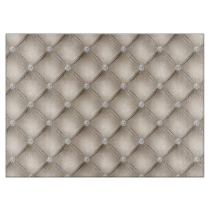 Luxus Champagner Diamant-Tufting-Muster Schneidebrett