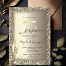 Luxus Champagner Glass Gold Confetti Rahmen 75.