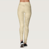 Luxus Champagner Gold Glitzer Marmor Hinzufügen Te Leggings (Rückseite)