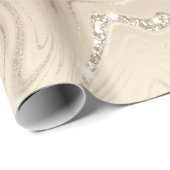 Luxus Champagner Hintergrund Beige Glitzer Geschenkpapier (Rolleneckpunkt)