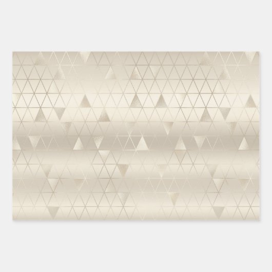 Luxus Champagner Hintergrund Beige Glitzer Geschenkpapier Set (Vorderseite 2)
