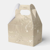 Luxus Champagner Hintergrund Beige Glitzer Geschenkschachtel (Rückseite)