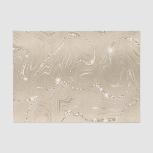 Luxus Champagner Hintergrund Beige Glitzer Seidenpapier (Vorderseite)