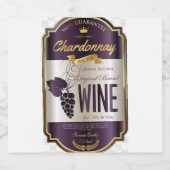 Luxus-Chardonnay-Weinetikett Schaumweinetikett (Einzelnes Label)