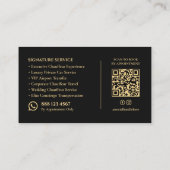 Luxus-Chauffeur-Service Private Executive Black Visitenkarte (Rückseite)