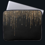 Luxus Chic Black Gold Funkelnd Glitzer Fringe Laptopschutzhülle<br><div class="desc">Dieses glamouröse und luxuriöse Print ist das perfekte Design für die stilvolle und trendige Frau. Es ist mit einem Imitat funkelnd vergoldeten Glitzer Randvorhang mit Imitaten Glitzer Typografie auf einem einfachen schwarzen Hintergrund. Es ist ein elegantes, elegantes, trendiges und modernes Bing-Design mit einem Hollywood-Ambiente! ***WICHTIGE HINWEIS FÜR DESIGN: Für individuelle...</div>