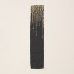 Luxus Chic Black Gold Funkelnd Glitzer Fringe Schal<br><div class="desc">Dieses glamouröse und luxuriöse Print ist das perfekte Design für die stilvolle und trendige Frau. Es ist mit einem Imitat funkelnd vergoldeten Glitzer Randvorhang mit Imitaten Glitzer Typografie auf einem einfachen schwarzen Hintergrund. Es ist ein elegantes, elegantes, trendiges und modernes Bing-Design mit einem Hollywood-Ambiente! ***WICHTIGE HINWEIS FÜR DESIGN: Für individuelle...</div>