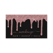 Luxus Chic Black Rose Gold Sparkle Glitzer Tropfen