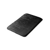 Luxus Chic Black Silver Funkelnd Glitzer Fringe Badematte (Schrägansicht)