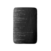 Luxus Chic Black Silver Funkelnd Glitzer Fringe Badematte (Vorderseite Vertikal)