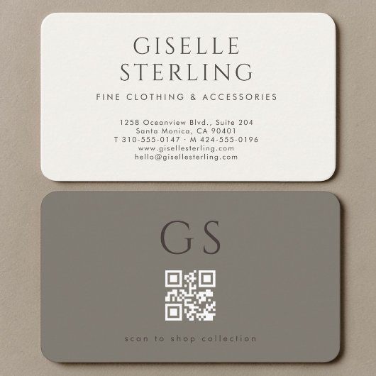 Luxus-Chic-Boutique-Mode-QR-Code Visitenkarte