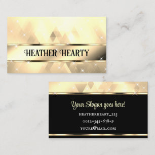 Luxus Chic Dreiecke Muster Gold Golden Ombre Visitenkarte