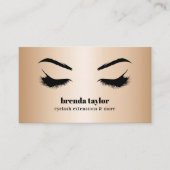 Luxus Chic Gold Eyelash Brow Bar beruflich Visitenkarte (Vorderseite)
