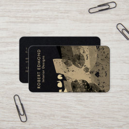 Luxus Chic Golden Artistic Einzigartiges Abstrakte Visitenkarte