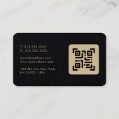 Luxus Chic Golden Artistic Einzigartiges Abstrakte Visitenkarte (Rückseite)