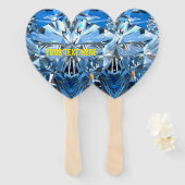 Luxus Chic Ruby Heart Personalisierter Fächer (Vorne und Hinten)