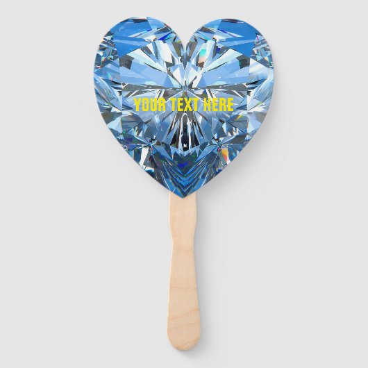 Luxus Chic Ruby Heart Personalisierter Fächer (Vorderseite)