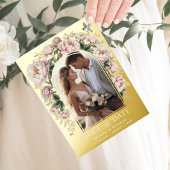 Luxus Chinoiserie Blume Foto Save the Date Folieneinladung