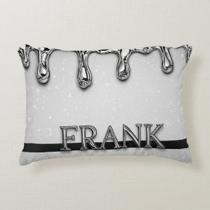 Luxus-Chrom-Tropfen Frank Name Reflektierend Silbe Dekokissen
