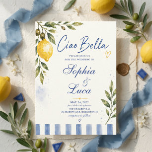 Luxus Ciao Bella Italienische Zitrone Amalfi-Küste Einladung