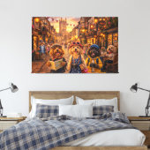Luxus Cockapoo Canterbury Wandbild Leinwand (Insitu (Schlafzimmer))