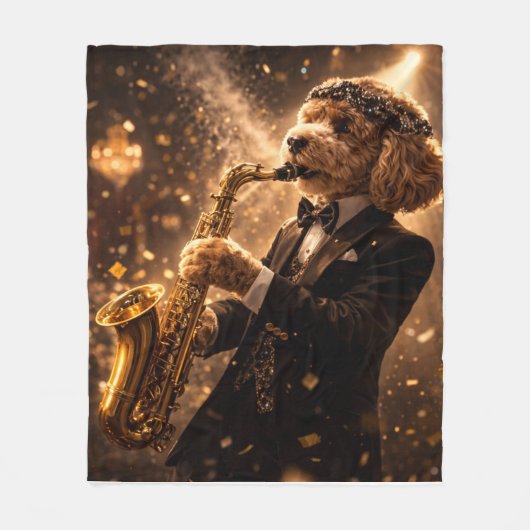 Luxus-Cockapoo-Decke | Geschenk für die Inneneinri Fleecedecke (Vorderseite)
