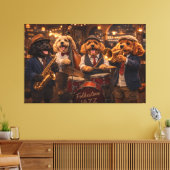 Luxus-Cockapoo-Jazzband-Wandkunst Leinwanddruck (Insitu (Wohnzimmer))