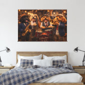 Luxus-Cockapoo-Jazzband-Wandkunst Leinwanddruck (Insitu (Schlafzimmer))