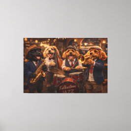 Luxus-Cockapoo-Jazzband-Wandkunst Leinwanddruck