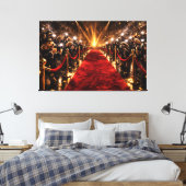 Luxus Cockapoo roter Teppich Leinwand – Promi-Hund (Insitu (Schlafzimmer))