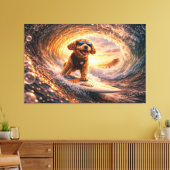 Luxus Cockapoo Surf Leinwand – Ocean Dog Art (Insitu (Wohnzimmer))