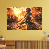 Luxus Cockapoo Venedig Gondel Wandkunst Leinwand (Insitu (Wohnzimmer))