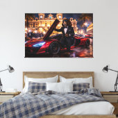 Luxus-Cockapoo-Wandkunst – Monaco High Life Leinwanddruck (Insitu (Schlafzimmer))