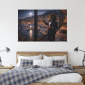 Luxus Cockapoo Wandkunst – Monaco Hunde Leinwand (Insitu (Schlafzimmer))