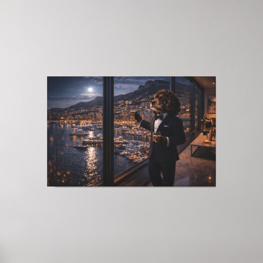 Luxus Cockapoo Wandkunst – Monaco Hunde Leinwand (Vorderseite)