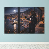 Luxus Cockapoo Wandkunst – Monaco Hunde Leinwand (Insitu (Holzboden))