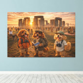 Luxus-Cockapoo-Wandkunst - Stonehenge-Kunst Leinwanddruck (Insitu (Holzboden))