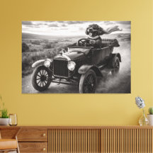 Luxus Cockapoo Wandkunst - Vintage Leinwandkunst
