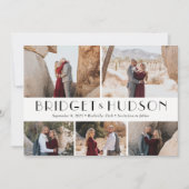 Luxus-Collage Editable Farbe Save The Date Karte (Vorderseite)