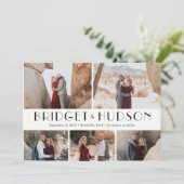 Luxus-Collage Editable Farbe Save The Date Karte (Stehend Vorderseite)