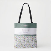 Luxus Cottagecore Wildblumen Brautjungfer Tasche (Vorderseite)
