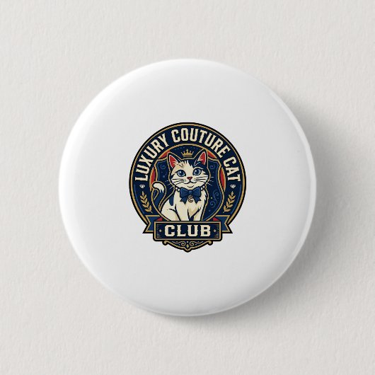 Luxus-Couture-Katze-Katzenmutter-Geschenkidee - Lu Button (Vorderseite)
